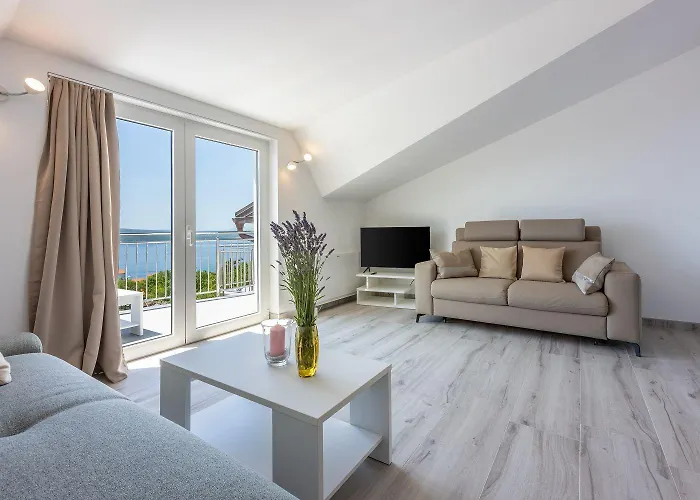 Malerisches Mit Grandiosem Meerblick, Grillbereich, Waschmaschine Apartment Crikvenica